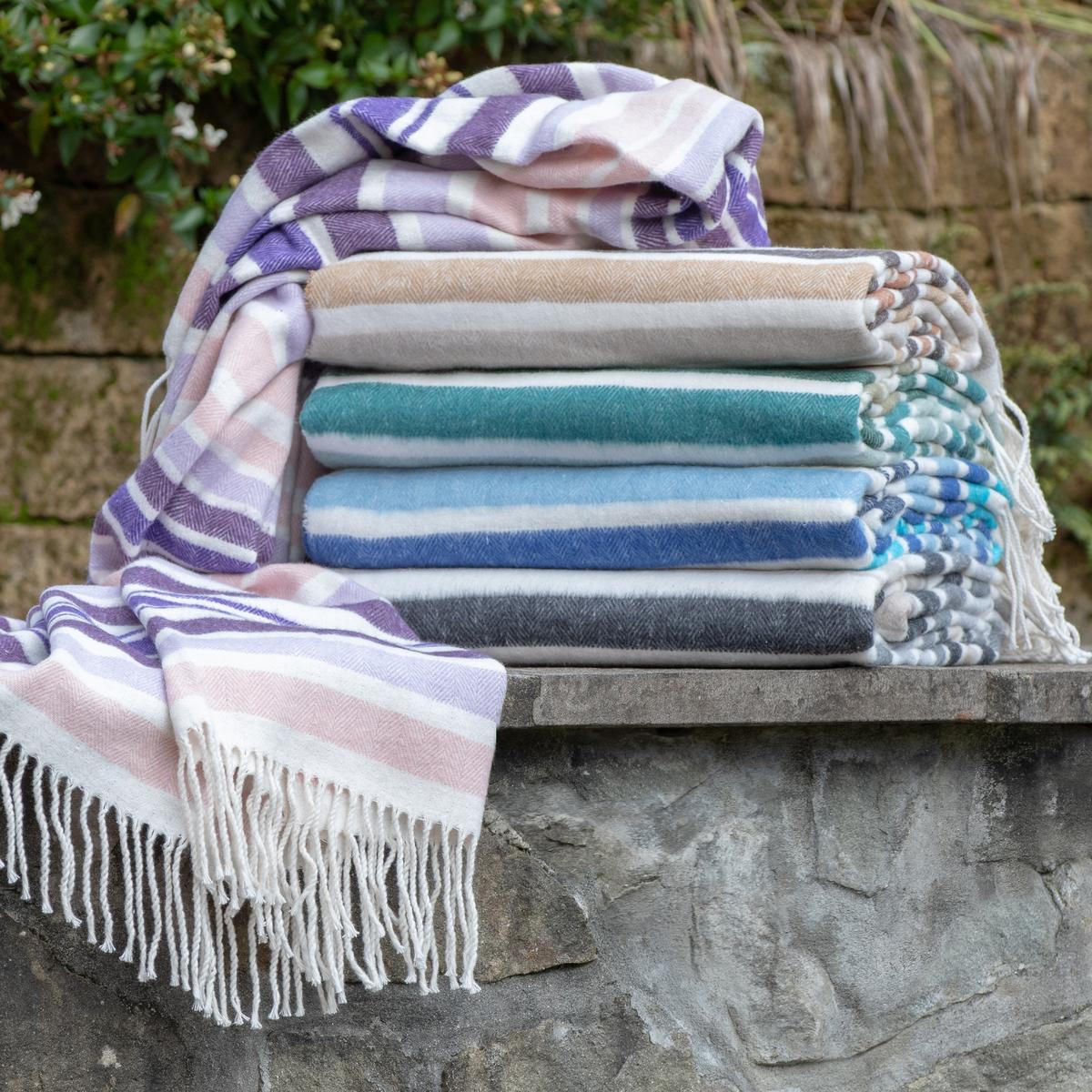 Babele Stripe Throw – Coperta in Cotone Riciclato a Righe Colorate - Sofia Toscano