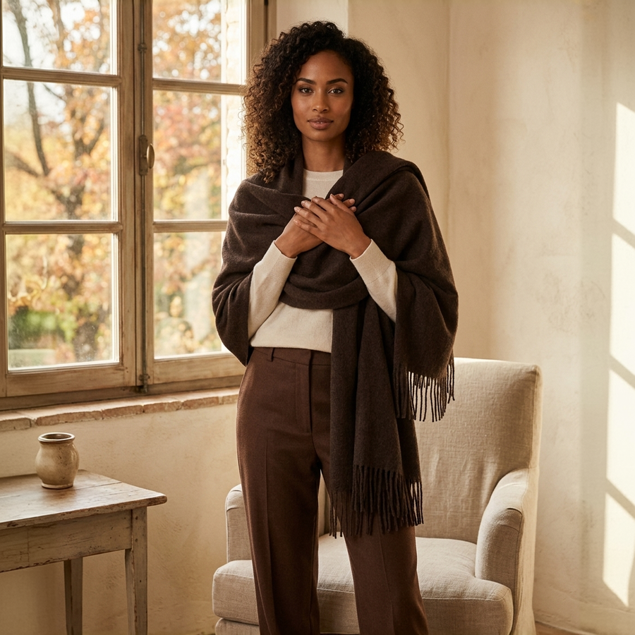 Abbraccio – Oversized Recycled Wool & Cashmere Scarf